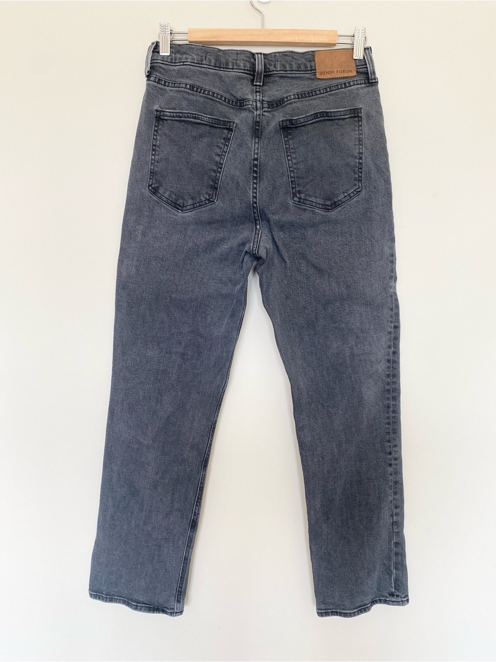 Denim Forum The Arlo High Rise Straight 28L Jeans Size 28 Washed Black - Picture 4 of 13